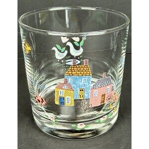 Set of 5 Vintage "Heartland" 10oz Old Fashioned Glass, Grannycore, Farmhouse